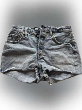 Levi's Light Blue Distressed Women's Jean Shorts